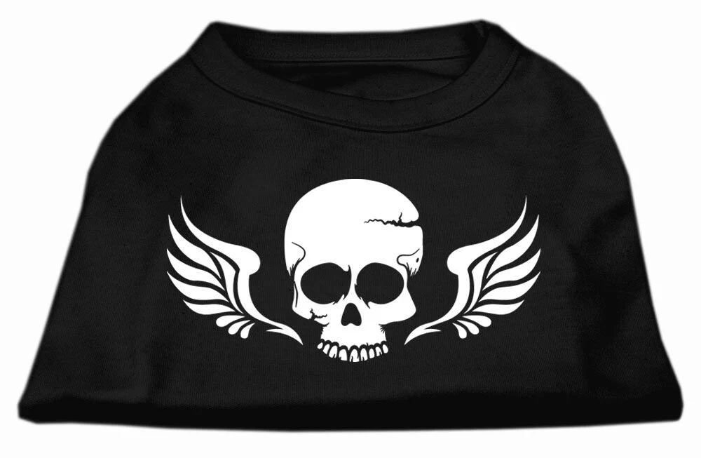 Pet Dog & Cat Shirt Screen Printed, "Skull Wings" - Image 6