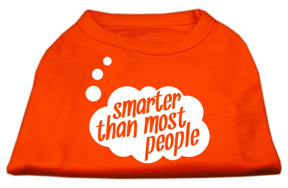 Pet Dog & Cat Shirt Screen Printed, "Smarter Than Most People" - Image 3