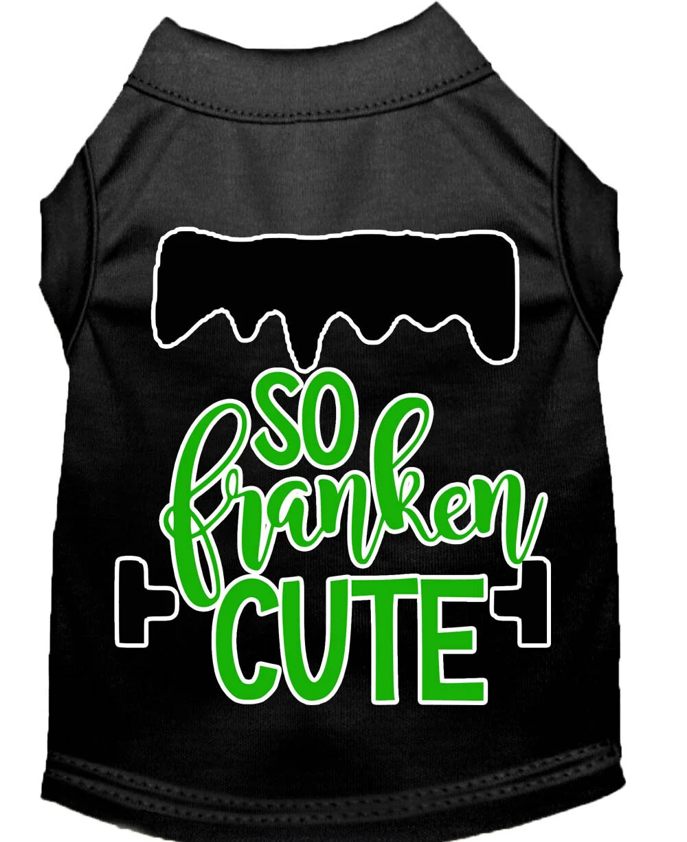 Pet Dog & Cat Shirt Screen Printed, "So Franken Cute" - Image 3