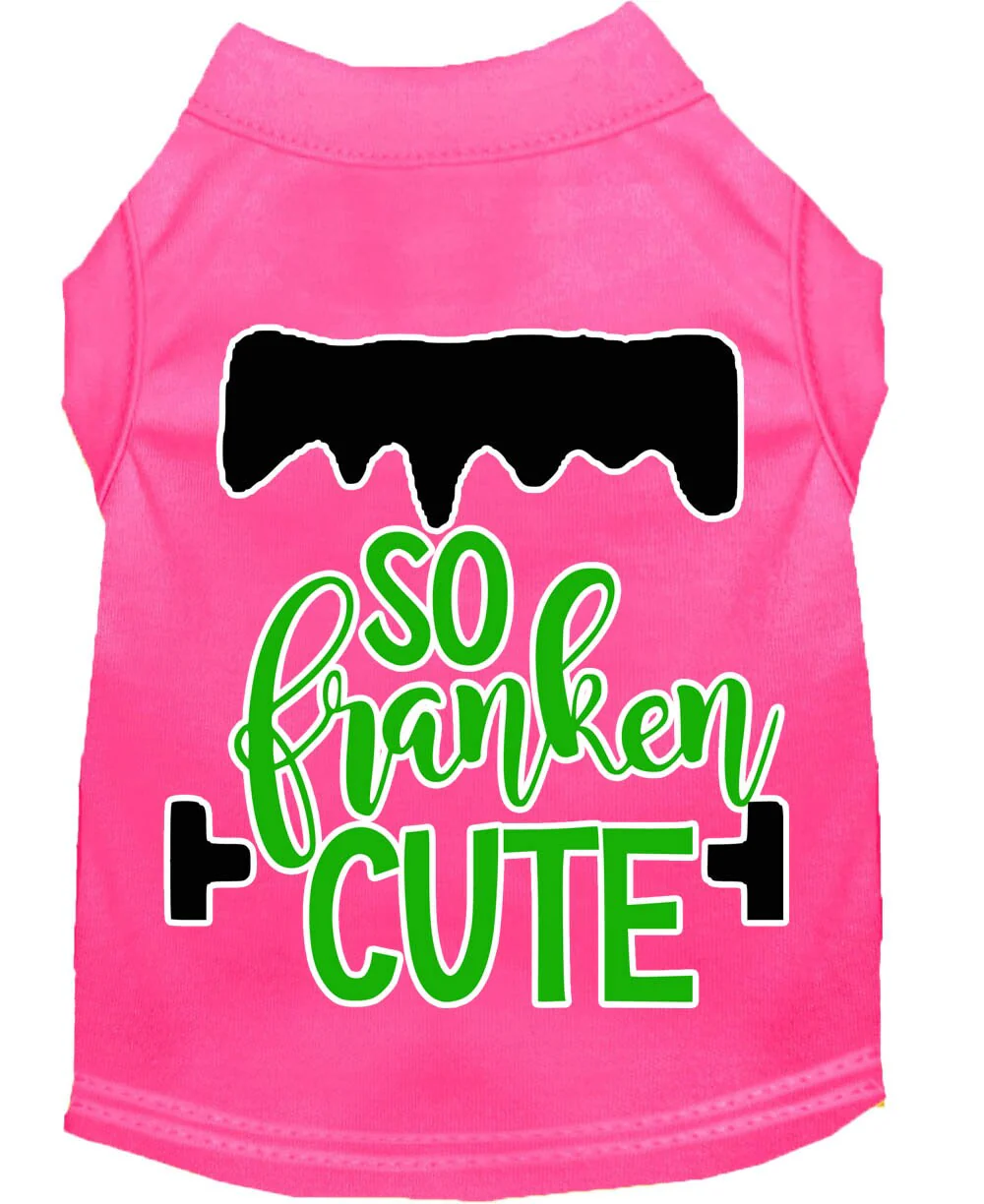 Pet Dog & Cat Shirt Screen Printed, "So Franken Cute" - Image 4