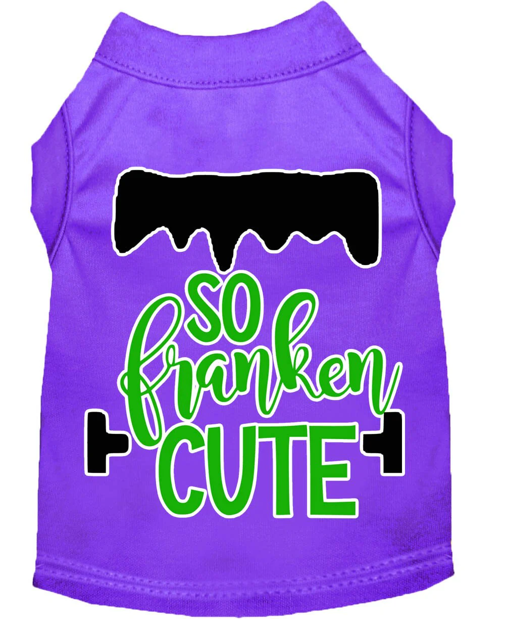 Pet Dog & Cat Shirt Screen Printed, "So Franken Cute" - Image 6