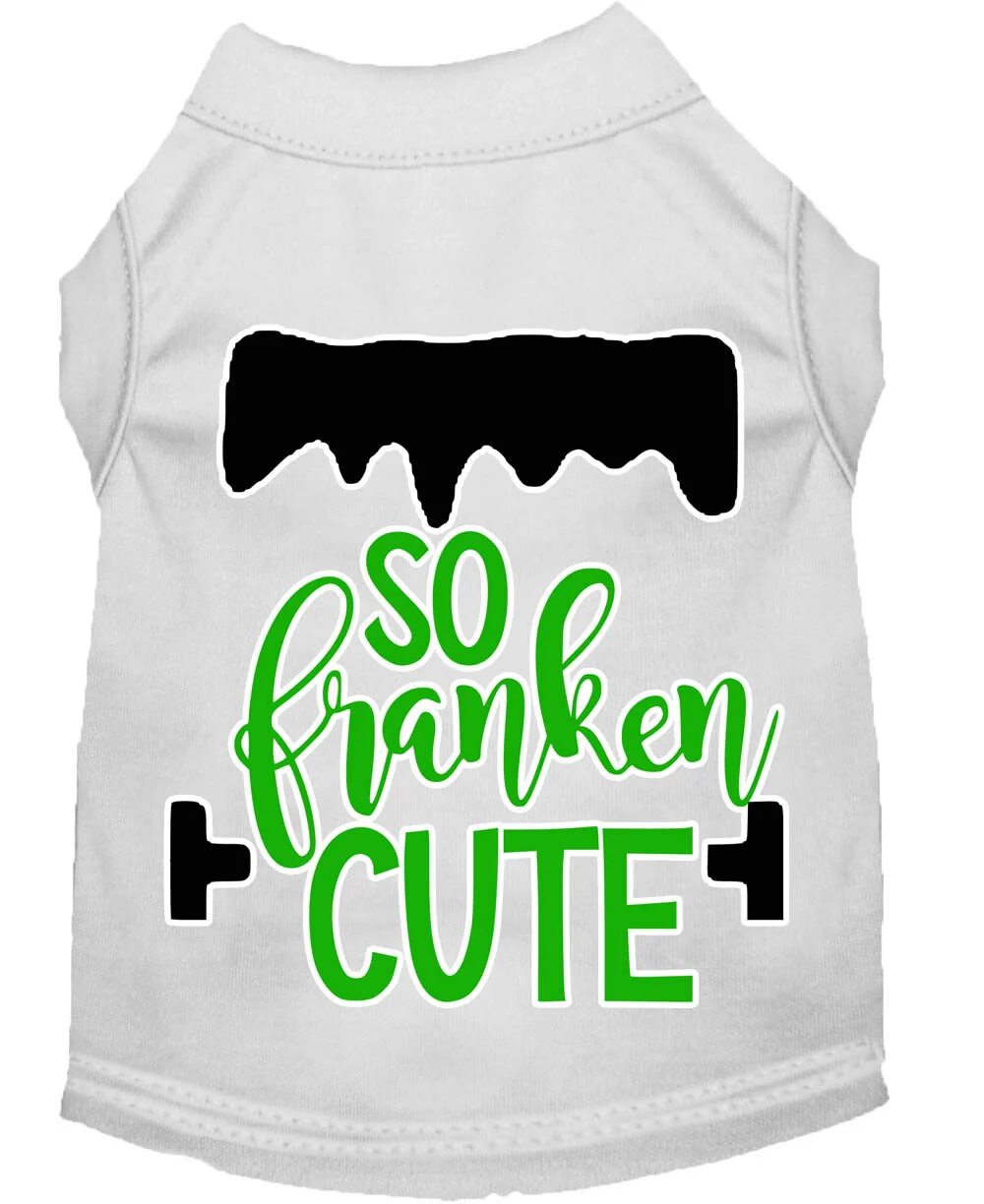 Pet Dog & Cat Shirt Screen Printed, "So Franken Cute" - Image 7
