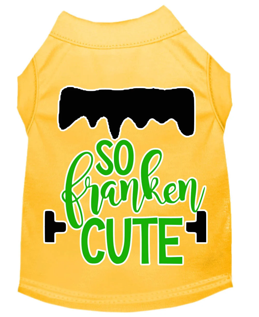Pet Dog & Cat Shirt Screen Printed, "So Franken Cute" - Image 8