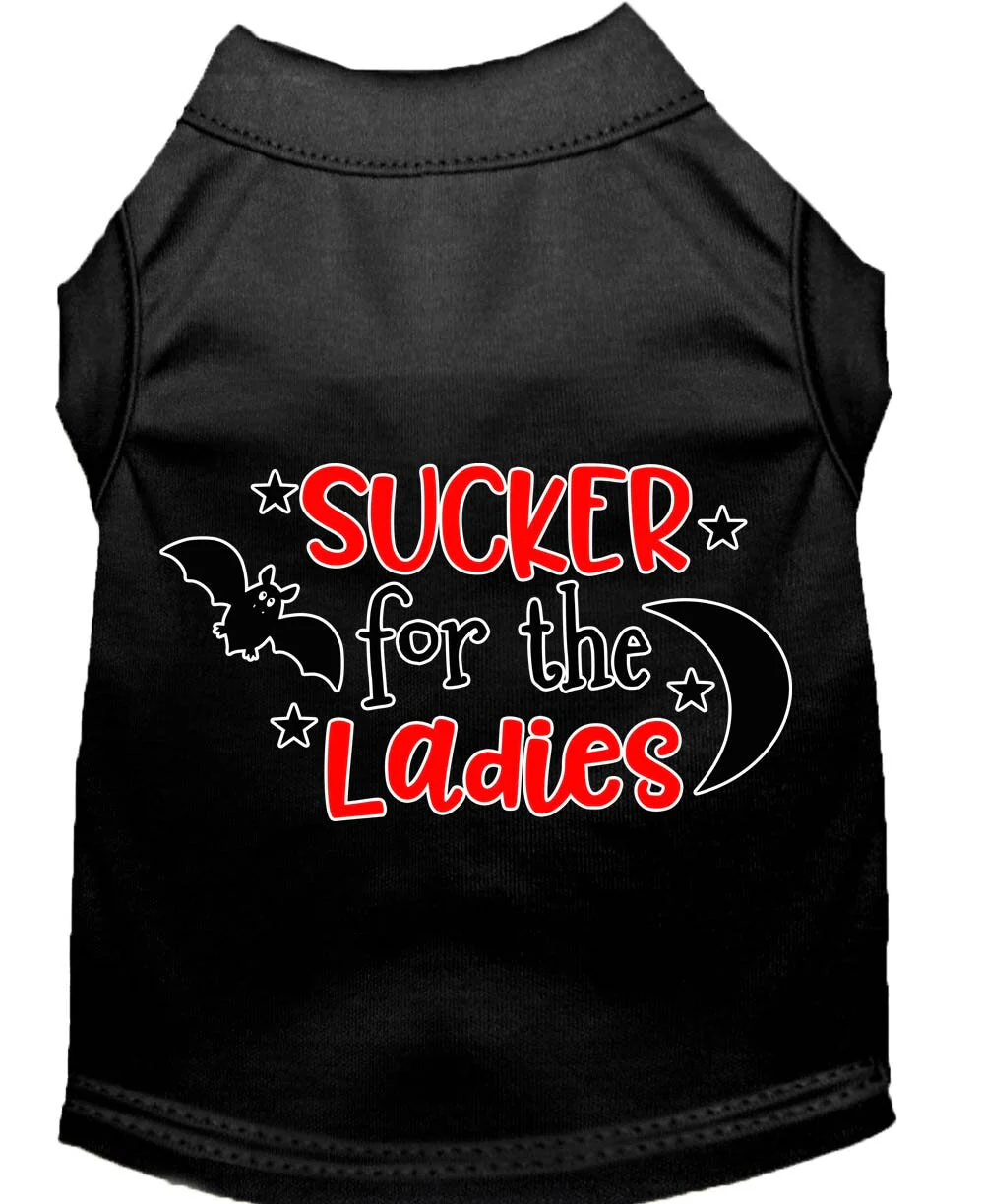 Pet Dog & Cat Shirt Screen Printed, "Sucker For The Ladies" - Image 3