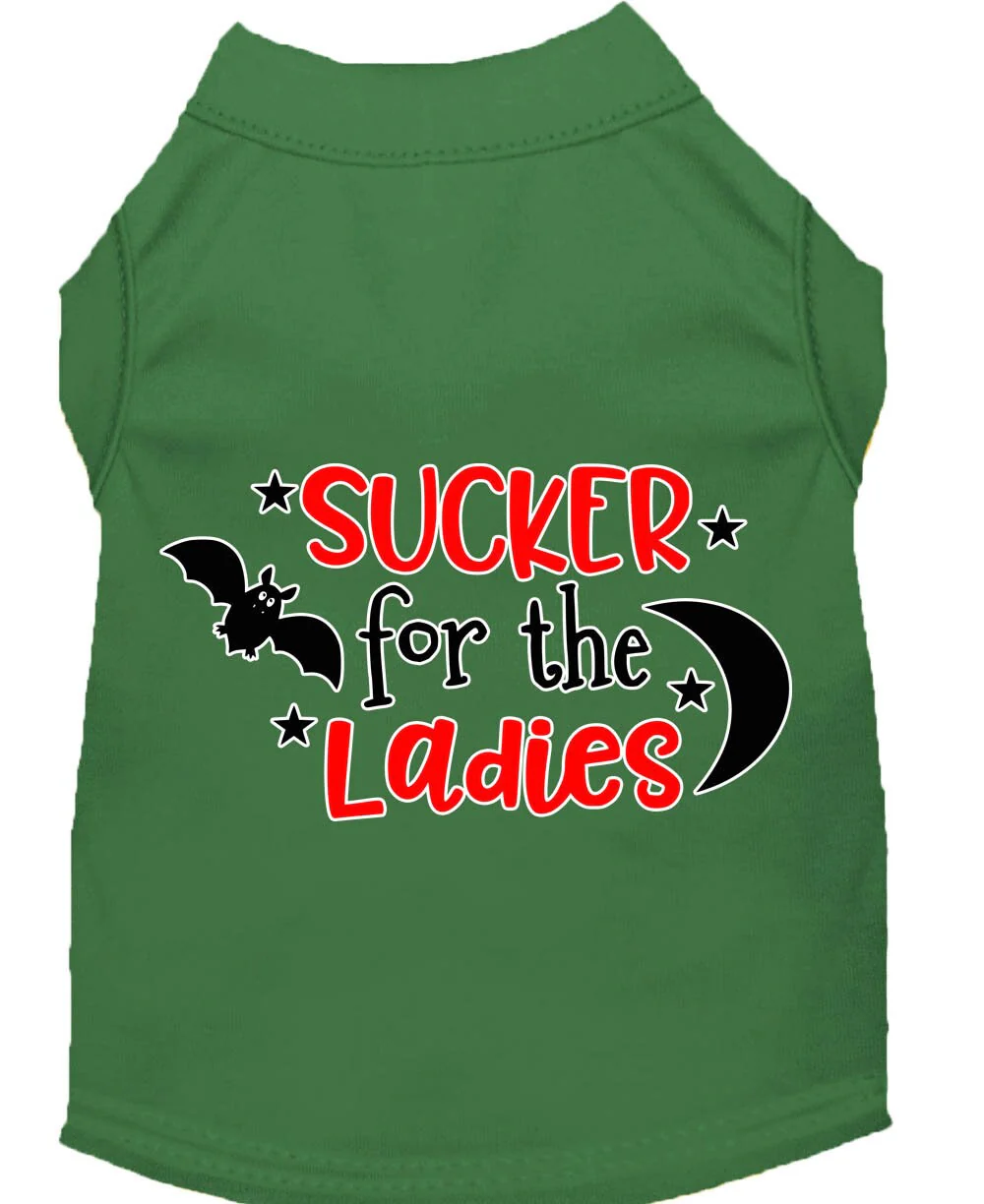 Pet Dog & Cat Shirt Screen Printed, "Sucker For The Ladies" - Image 4