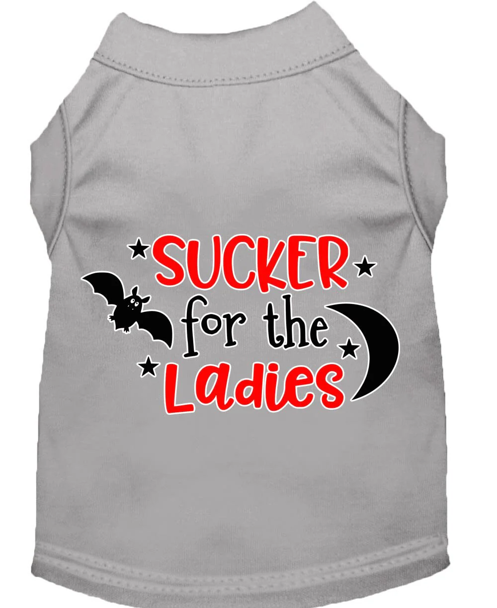 Pet Dog & Cat Shirt Screen Printed, "Sucker For The Ladies" - Image 5