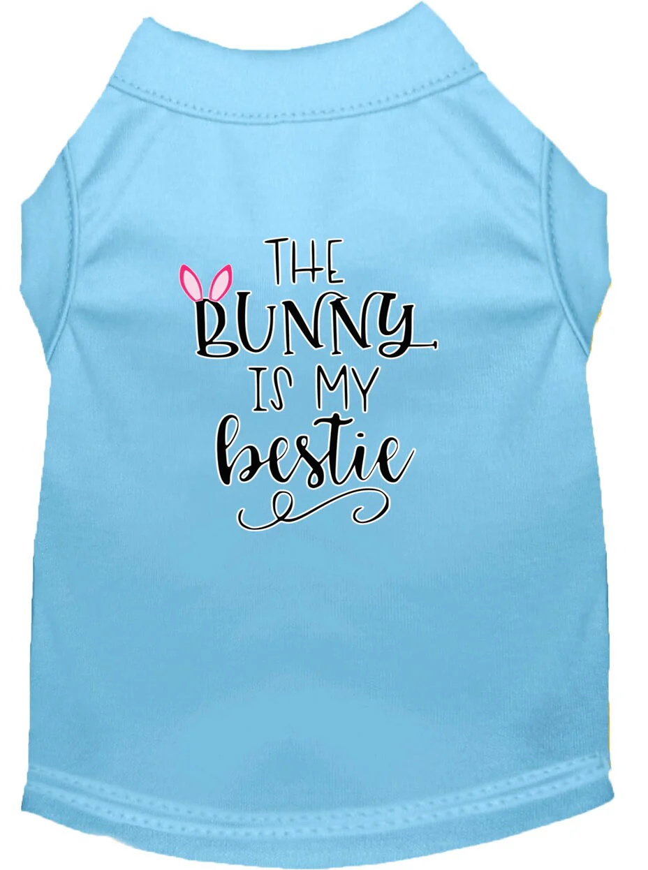Pet Dog & Cat Shirt Screen Printed, "The Bunny Is My Bestie" - Image 3