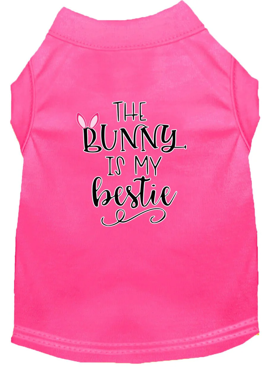 Pet Dog & Cat Shirt Screen Printed, "The Bunny Is My Bestie" - Image 4