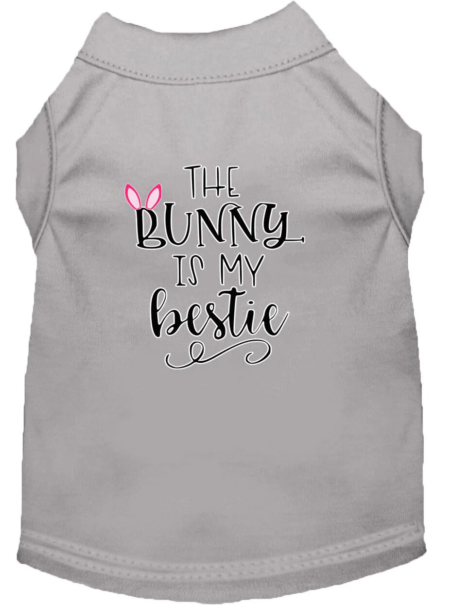 Pet Dog & Cat Shirt Screen Printed, "The Bunny Is My Bestie" - Image 5