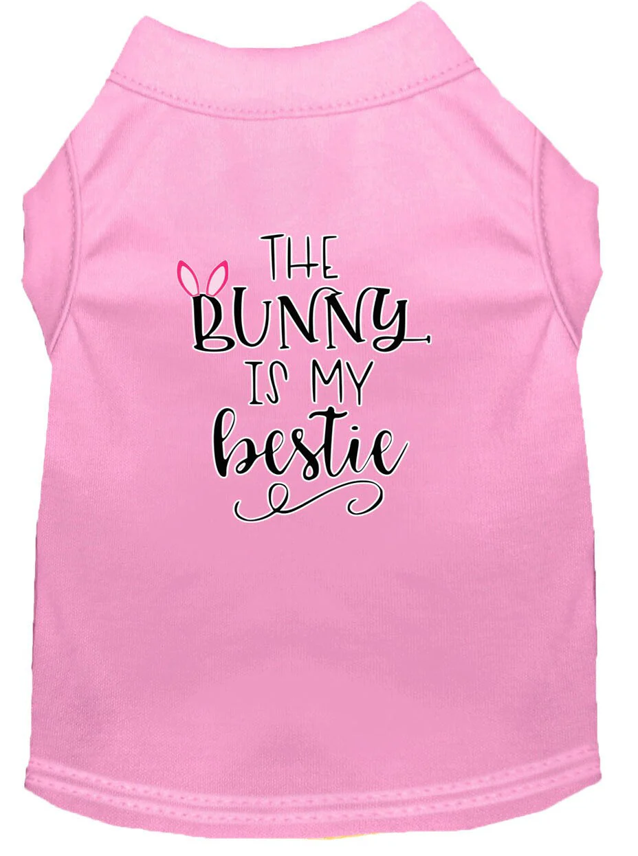 Pet Dog & Cat Shirt Screen Printed, "The Bunny Is My Bestie" - Image 6