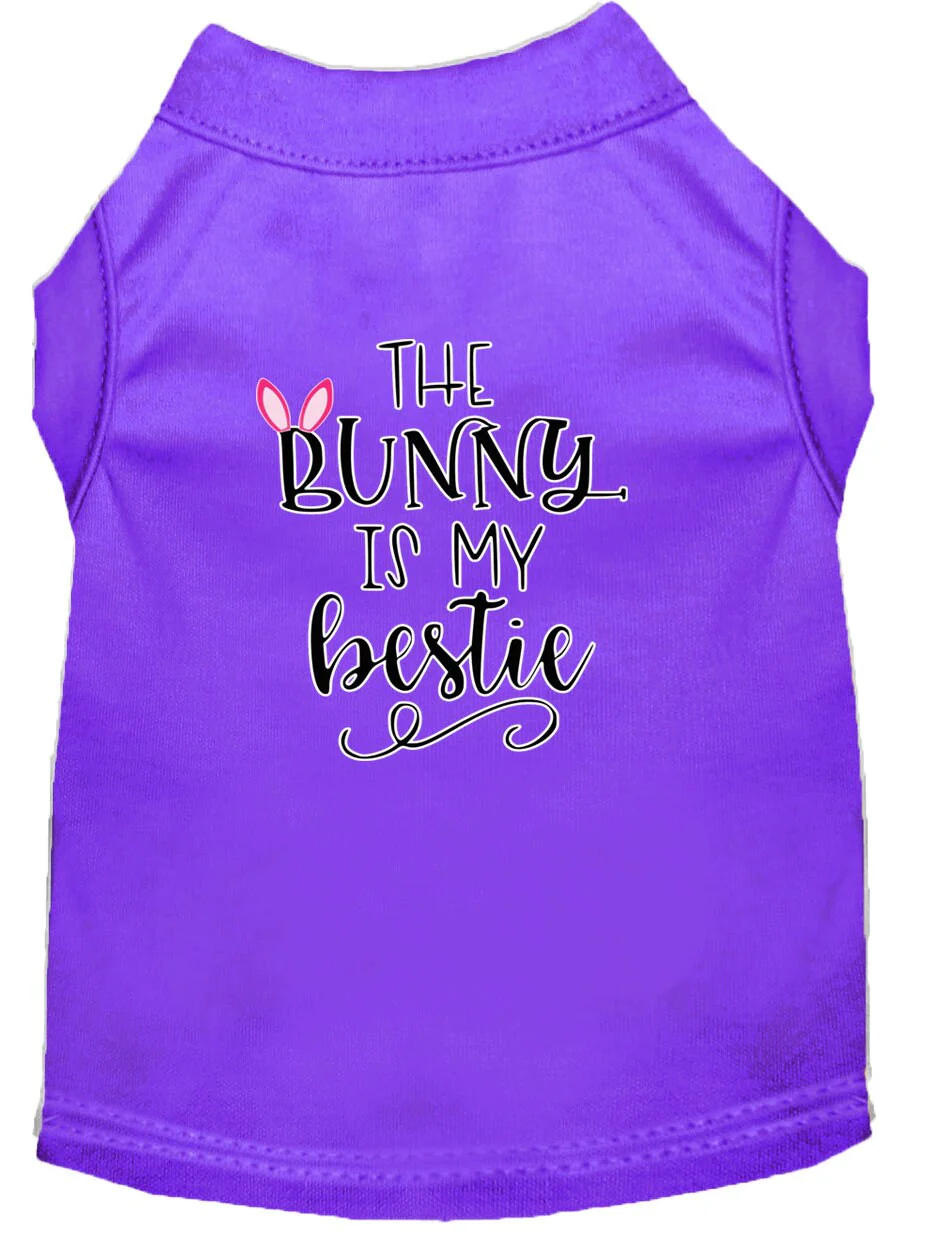 Pet Dog & Cat Shirt Screen Printed, "The Bunny Is My Bestie" - Image 7