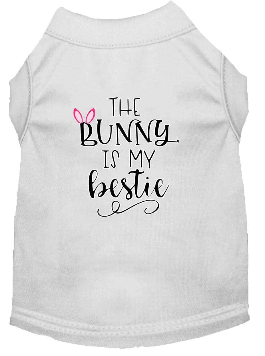 Pet Dog & Cat Shirt Screen Printed, "The Bunny Is My Bestie" - Image 8