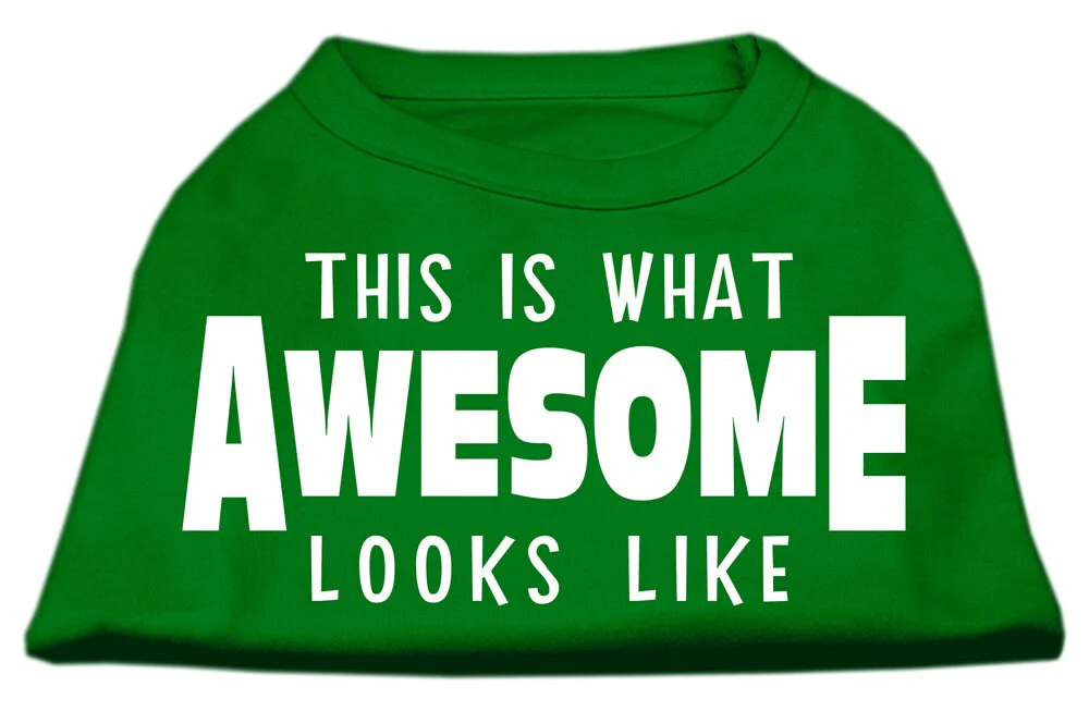 Pet Dog & Cat Shirt Screen Printed, "This Is What Awesome Looks Like" - Image 3