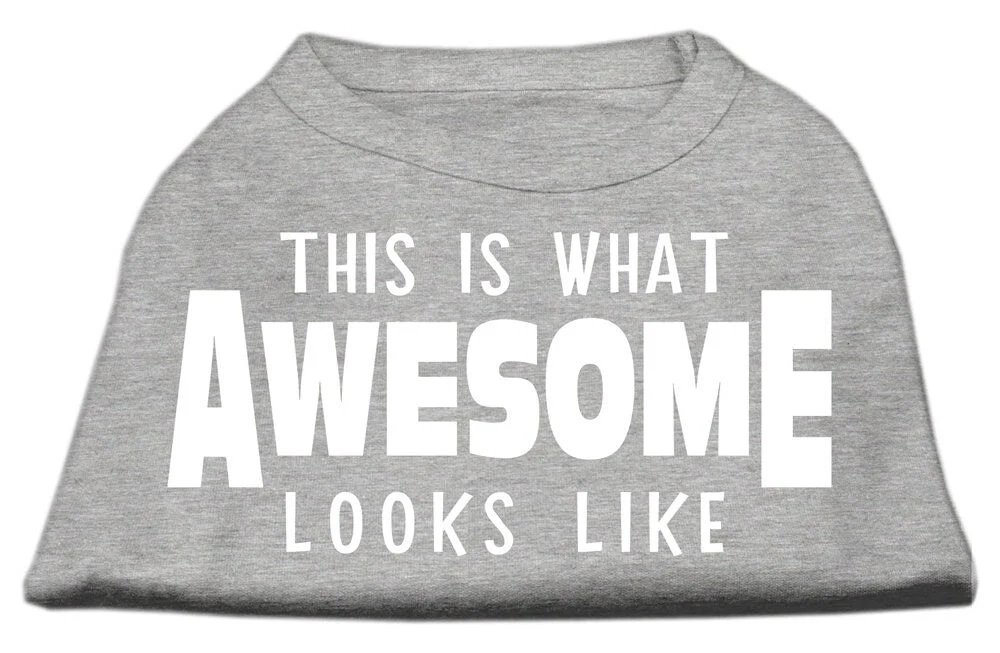 Pet Dog & Cat Shirt Screen Printed, "This Is What Awesome Looks Like" - Image 5