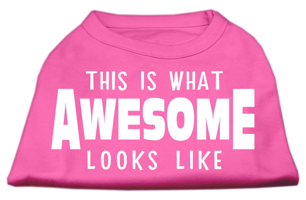 Pet Dog & Cat Shirt Screen Printed, "This Is What Awesome Looks Like" - Image 9