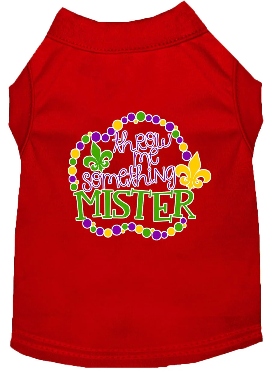 Pet Dog & Cat Shirt Screen Printed, "Throw Me Something Mister" - Image 10
