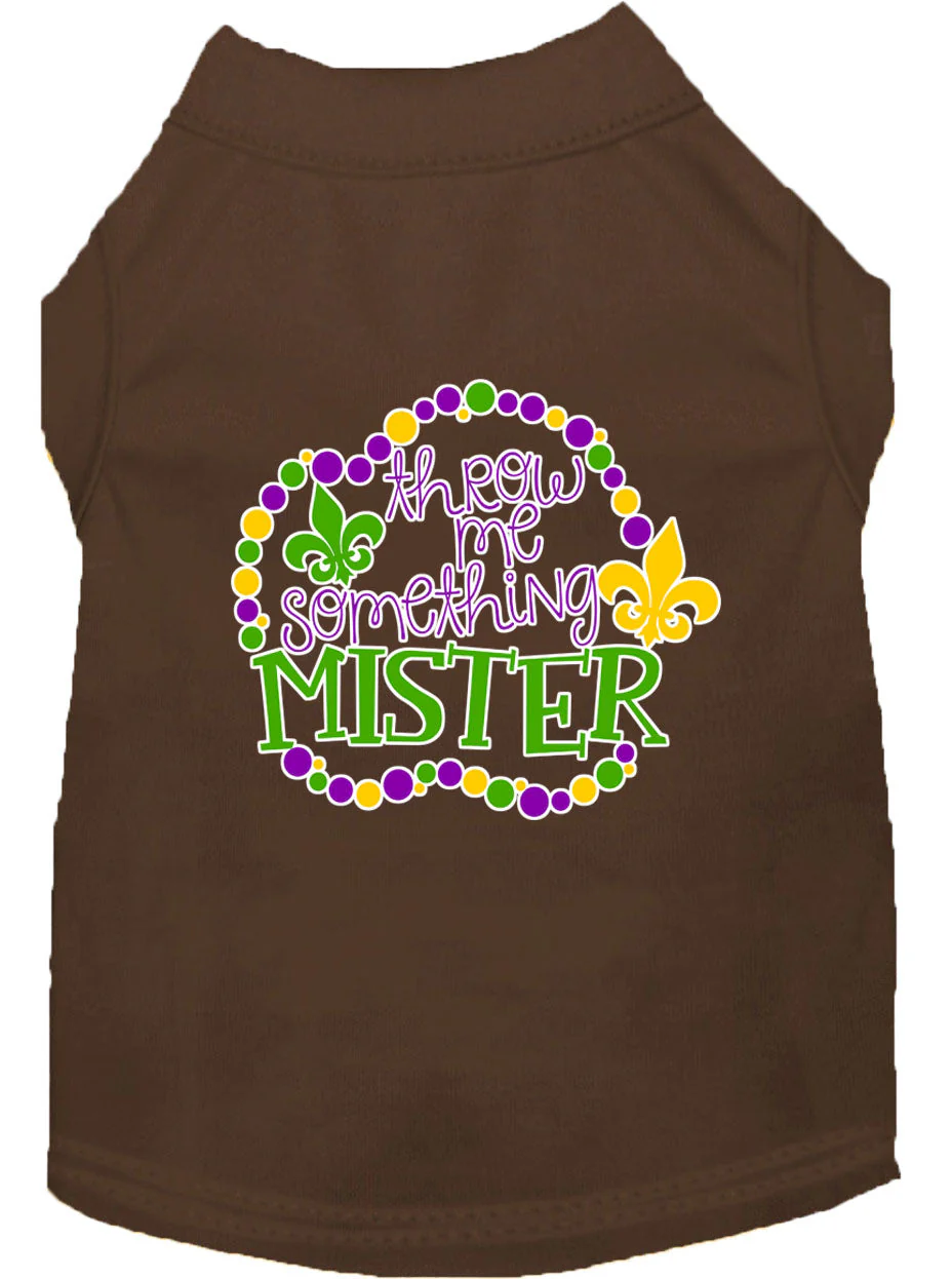 Pet Dog & Cat Shirt Screen Printed, "Throw Me Something Mister" - Image 15