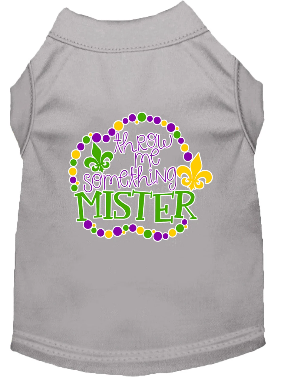 Pet Dog & Cat Shirt Screen Printed, "Throw Me Something Mister" - Image 16