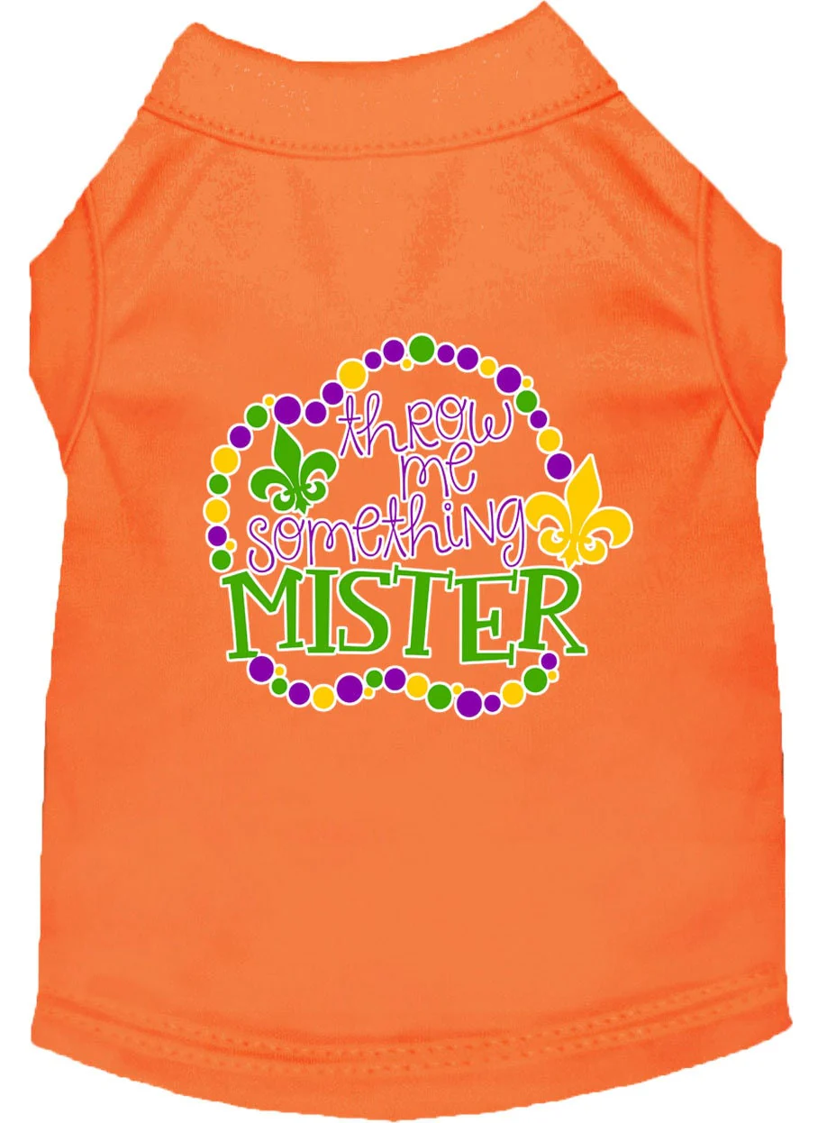 Pet Dog & Cat Shirt Screen Printed, "Throw Me Something Mister" - Image 4