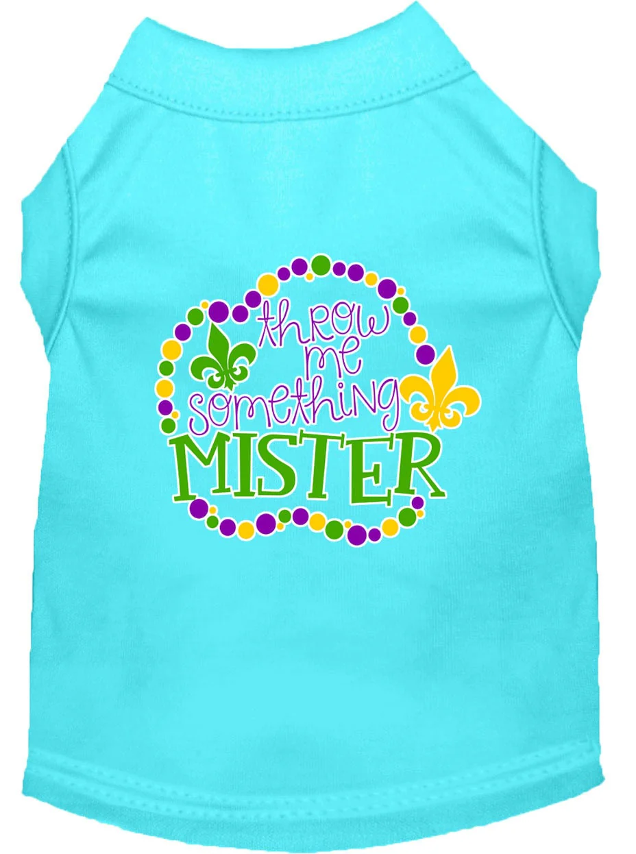 Pet Dog & Cat Shirt Screen Printed, "Throw Me Something Mister" - Image 8