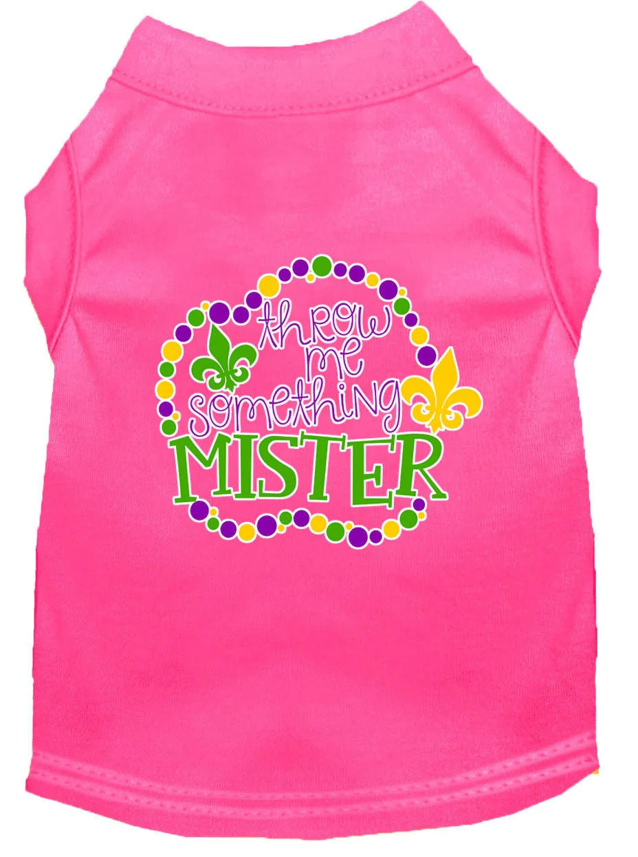 Pet Dog & Cat Shirt Screen Printed, "Throw Me Something Mister" - Image 9