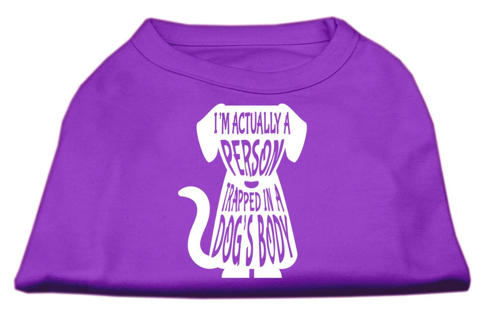 Pet Dog & Cat Shirt Screen Printed, "Trapped In A Dog's Body" - Image 2
