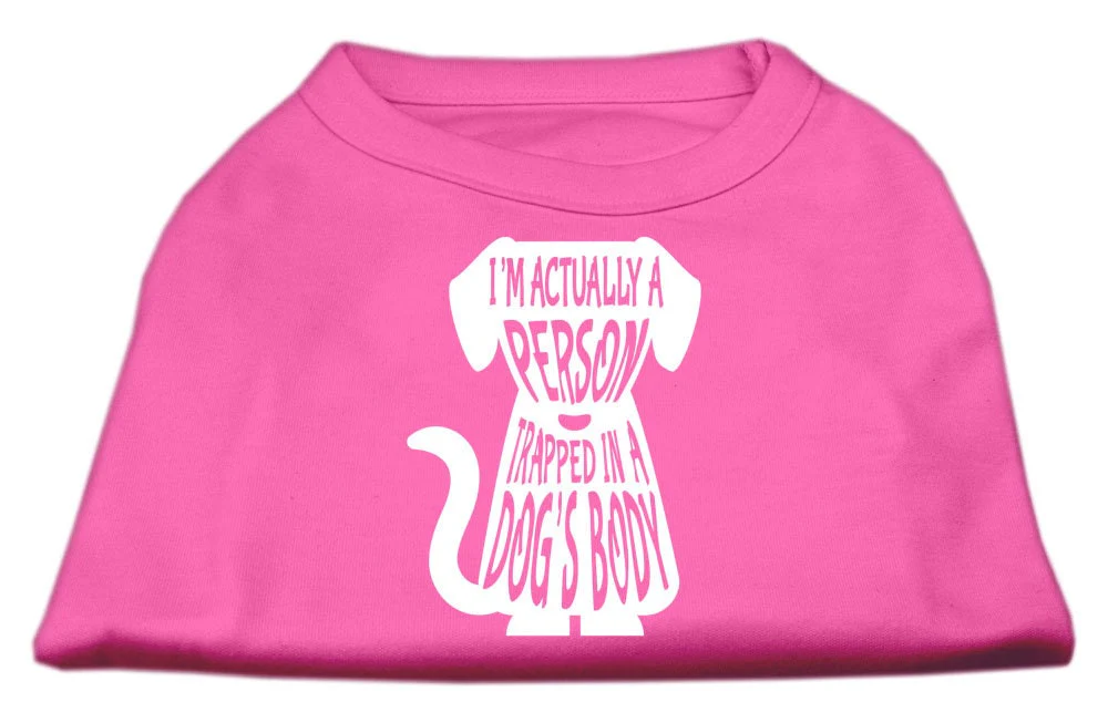 Pet Dog & Cat Shirt Screen Printed, "Trapped In A Dog's Body" - Image 3