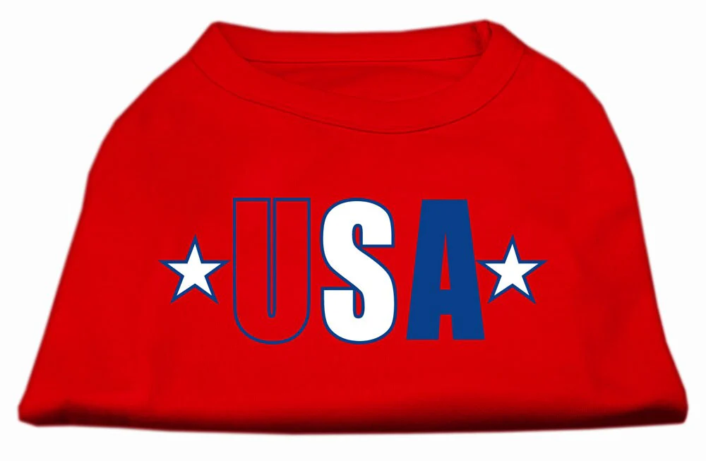 Pet Dog & Cat Shirt Screen Printed, "USA Star" - Image 4