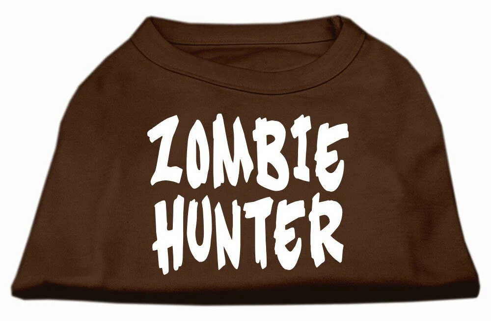 Pet Dog & Cat Shirt Screen Printed, "Zombie Hunter" - Image 10