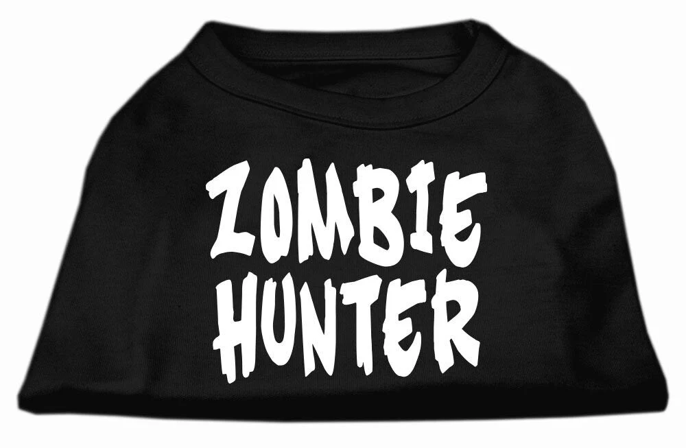 Pet Dog & Cat Shirt Screen Printed, "Zombie Hunter" - Image 3