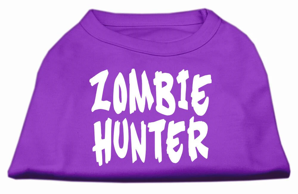 Pet Dog & Cat Shirt Screen Printed, "Zombie Hunter" - Image 6
