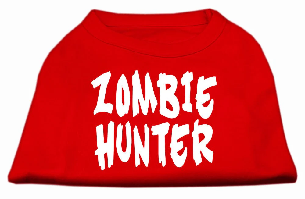 Pet Dog & Cat Shirt Screen Printed, "Zombie Hunter" - Image 9