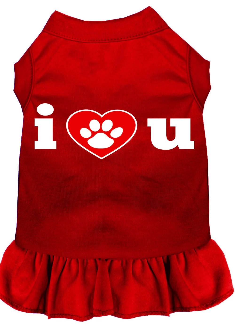 Pet Dress, Screen Printed, "I Heart You" - Image 3