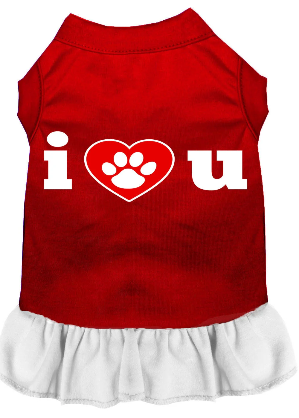 Pet Dress, Screen Printed, "I Heart You" - Image 4