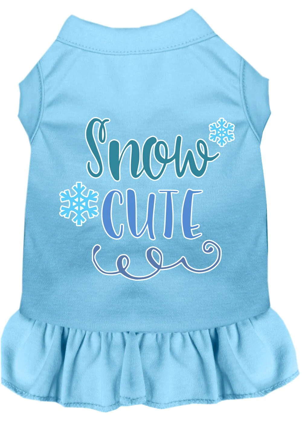 Pet Dress Screen Printed, "Snow Cute" - Image 3