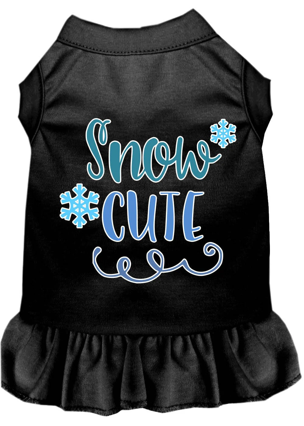 Pet Dress Screen Printed, "Snow Cute" - Image 4