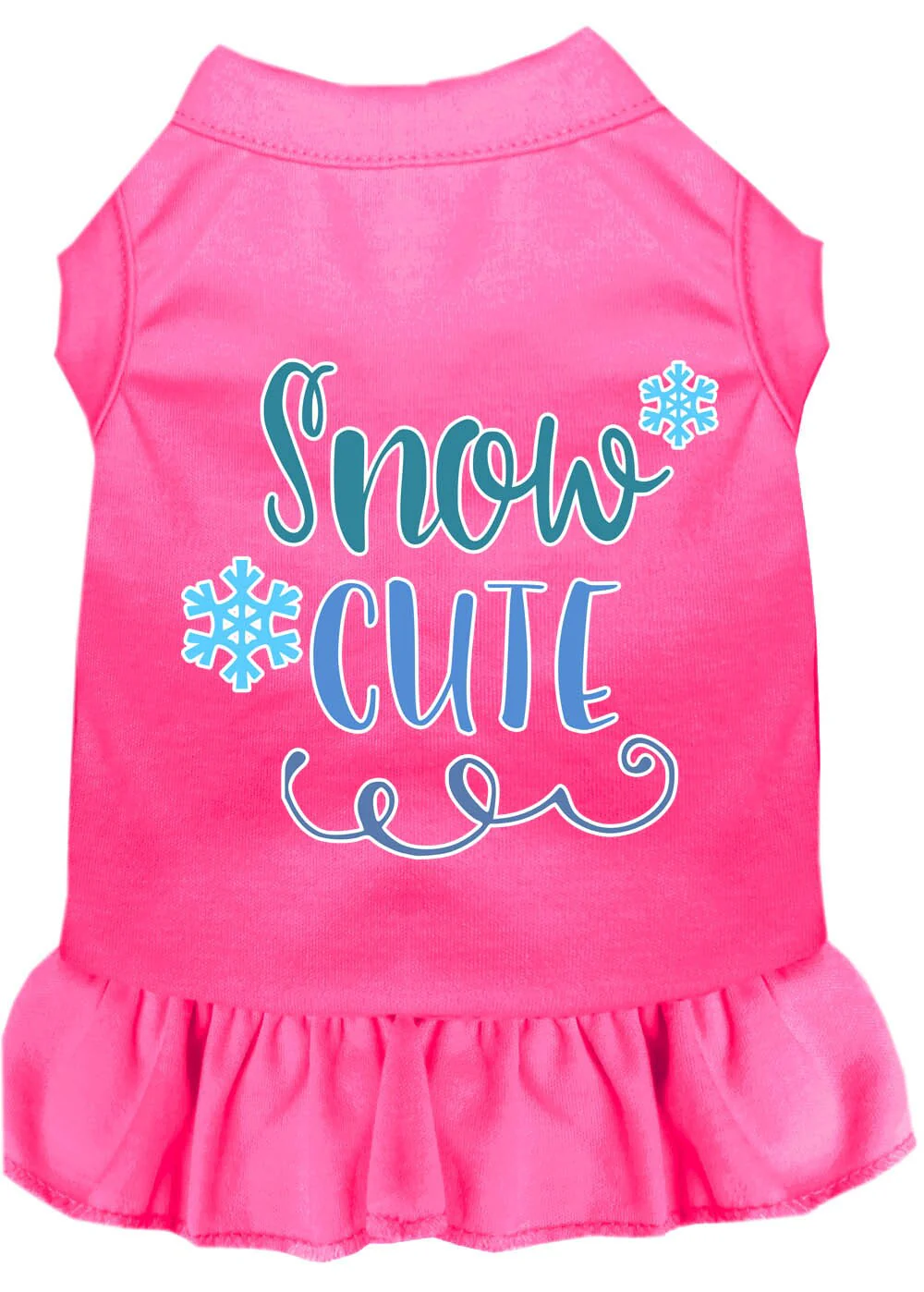 Pet Dress Screen Printed, "Snow Cute" - Image 5