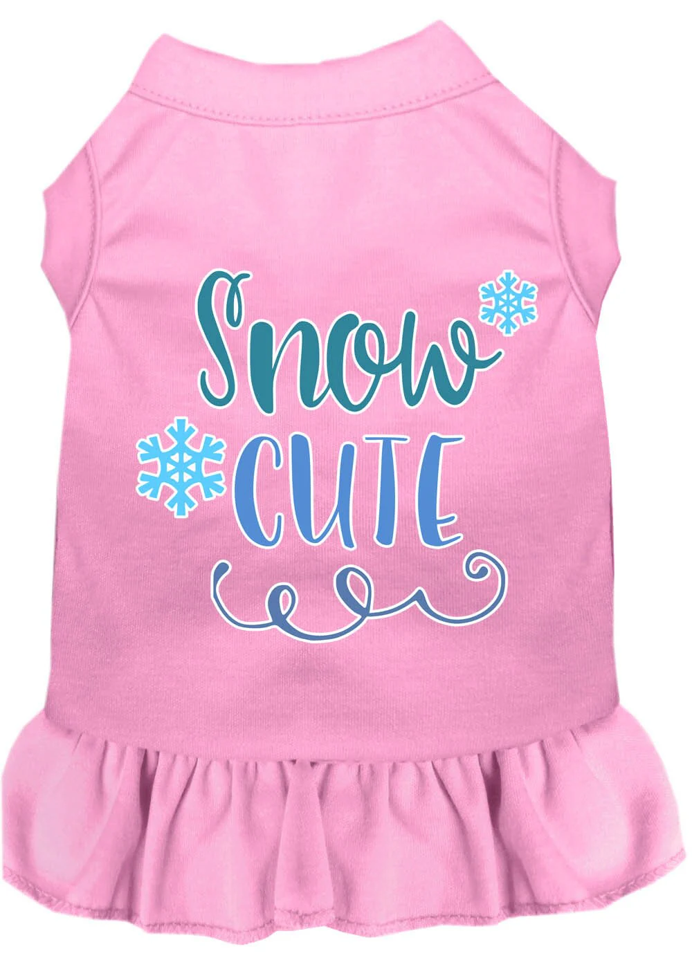 Pet Dress Screen Printed, "Snow Cute" - Image 6