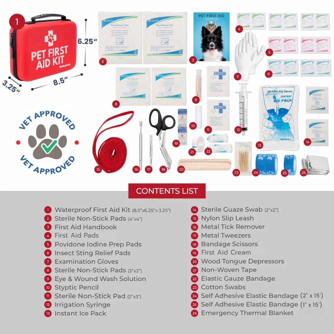 Pet First Aid Kit for Dogs & Cats with Vet-Approved Essentials - Image 3