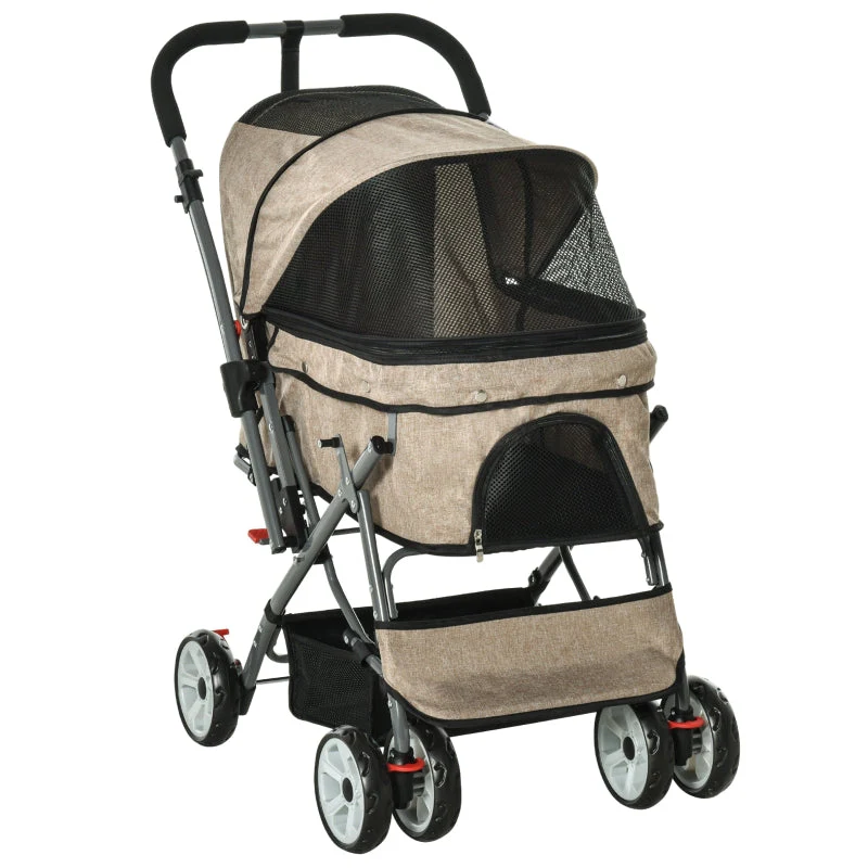 Pet Foldable Travel Carriage Stroller with Reversible Handle - Image 13