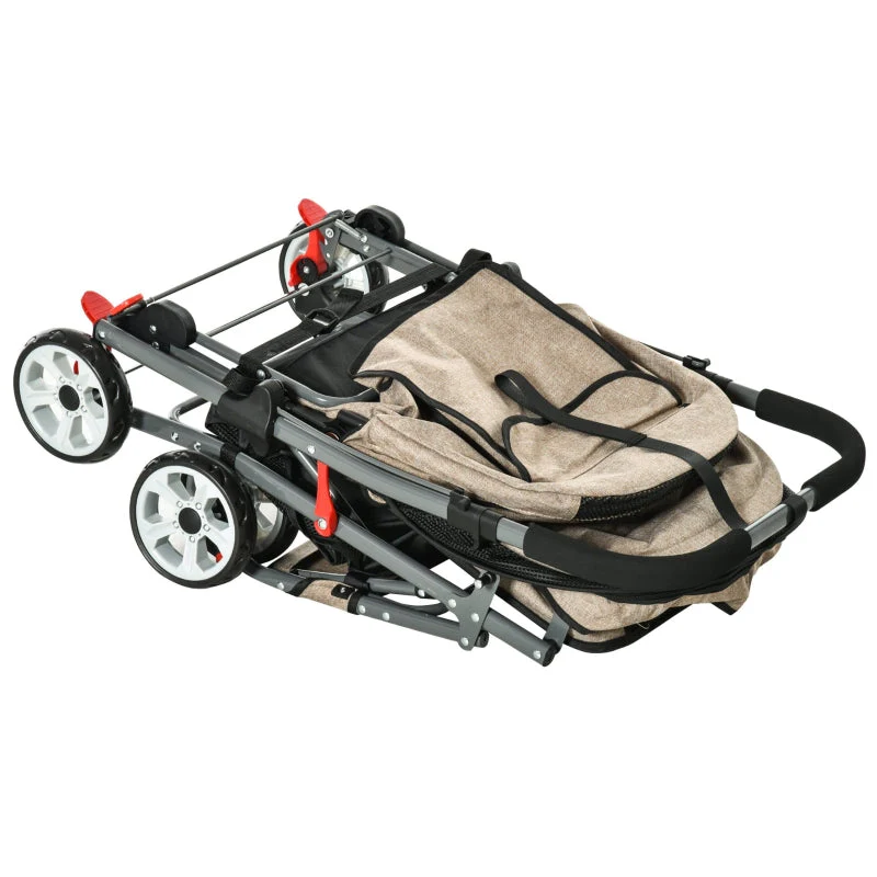 Pet Foldable Travel Carriage Stroller with Reversible Handle - Image 22