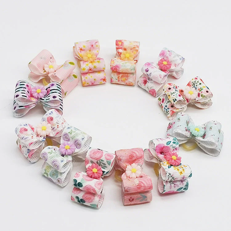 Pet Hair Bows & Accessories Set – Colorful Styles - Image 4