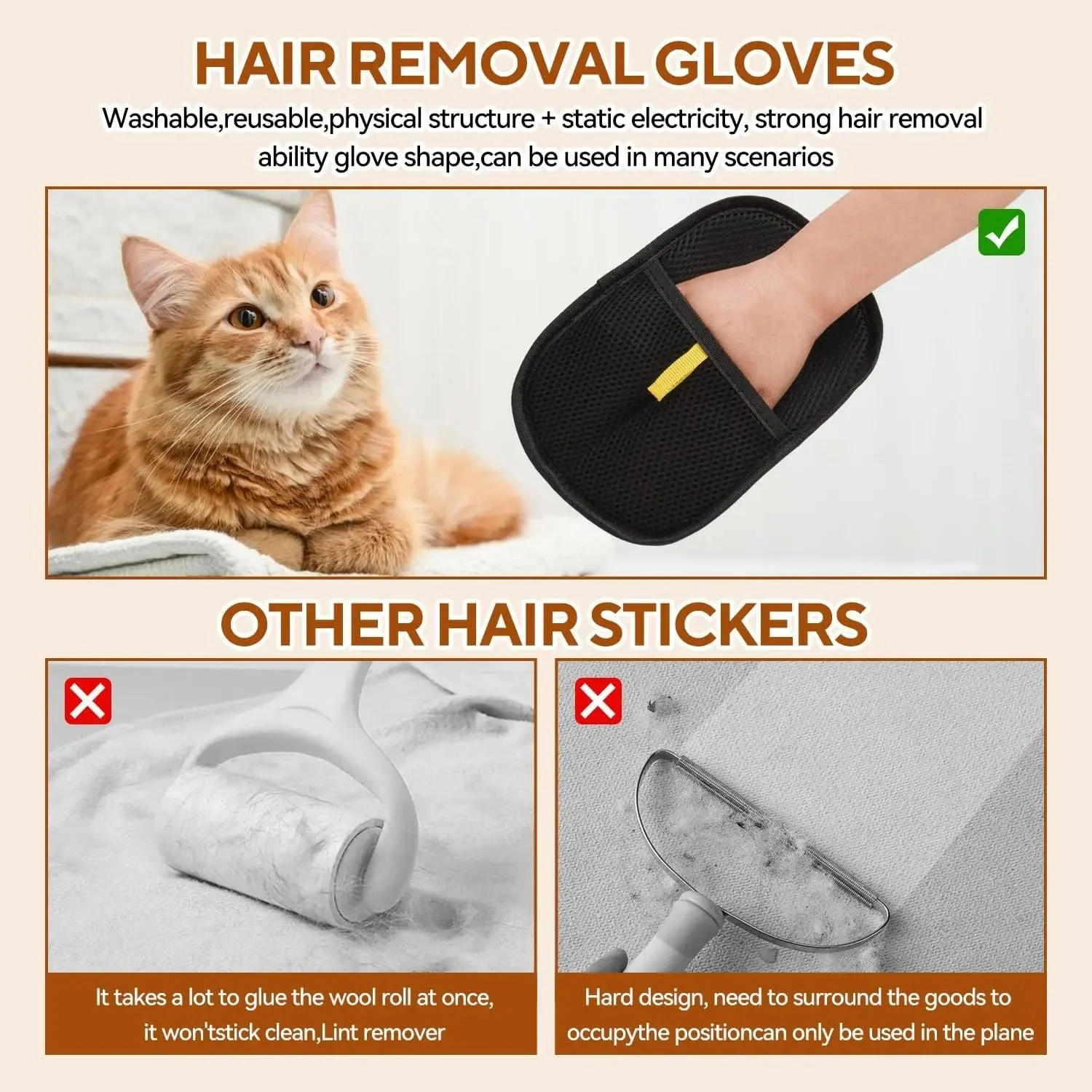 Pet Hair Removal Glove for Easy Grooming - Image 6