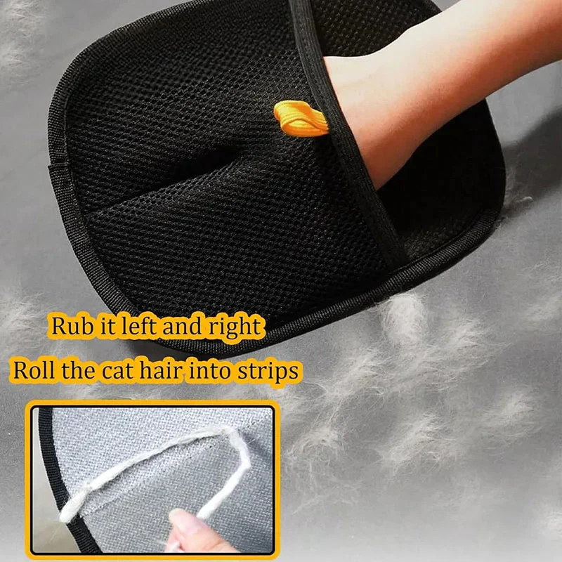Pet hair removal tools reusable gloves, pet double-sided beauty gloves, carpet removal pet fur hair pet supplies - Image 2