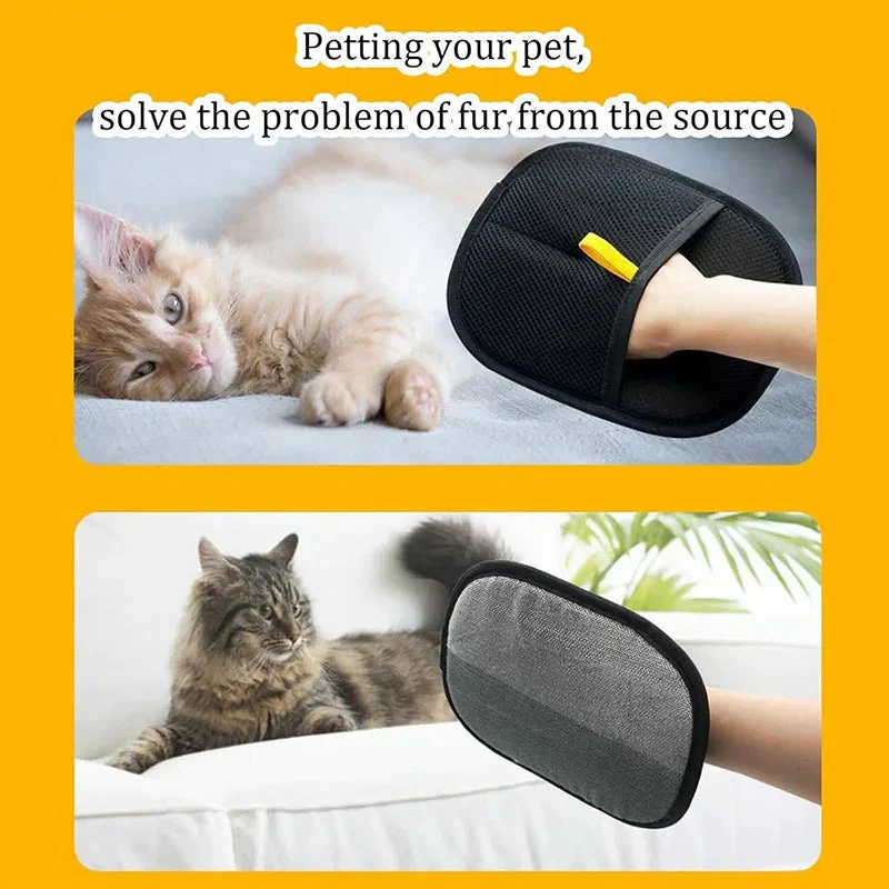 Pet hair removal tools reusable gloves, pet double-sided beauty gloves, carpet removal pet fur hair pet supplies - Image 5