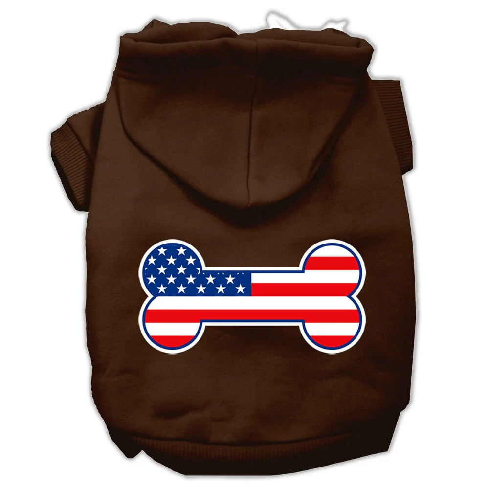 Pet Hoodie "Bone Shaped American Flag" - Image 10