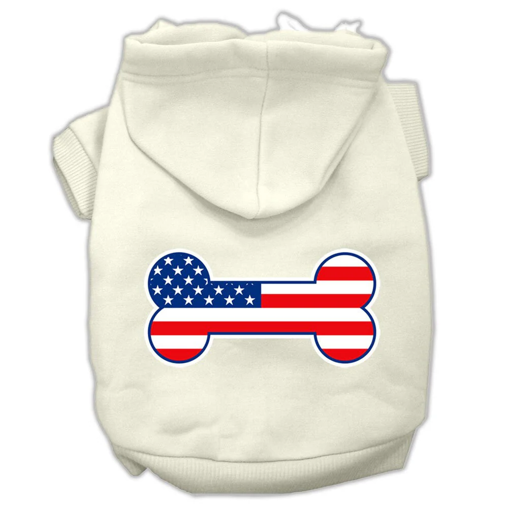 Pet Hoodie "Bone Shaped American Flag" - Image 3