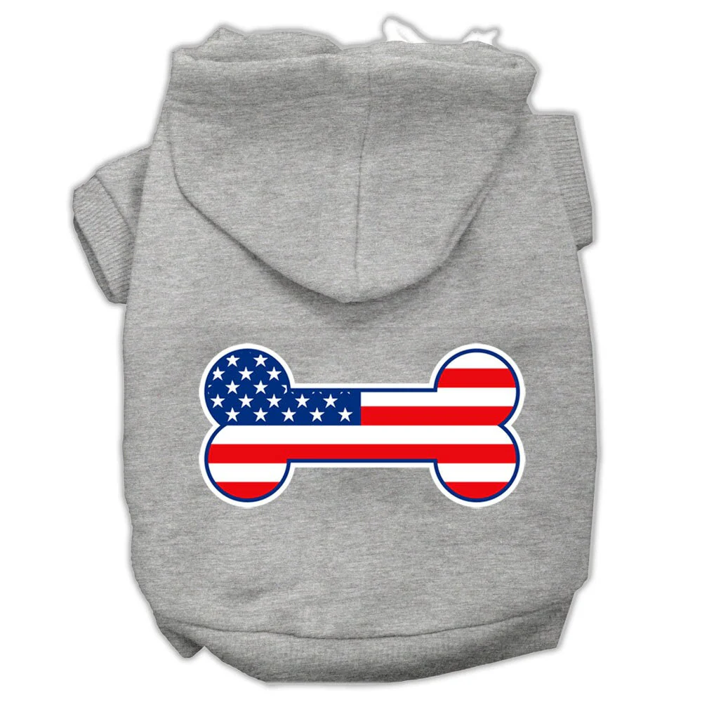 Pet Hoodie "Bone Shaped American Flag" - Image 4