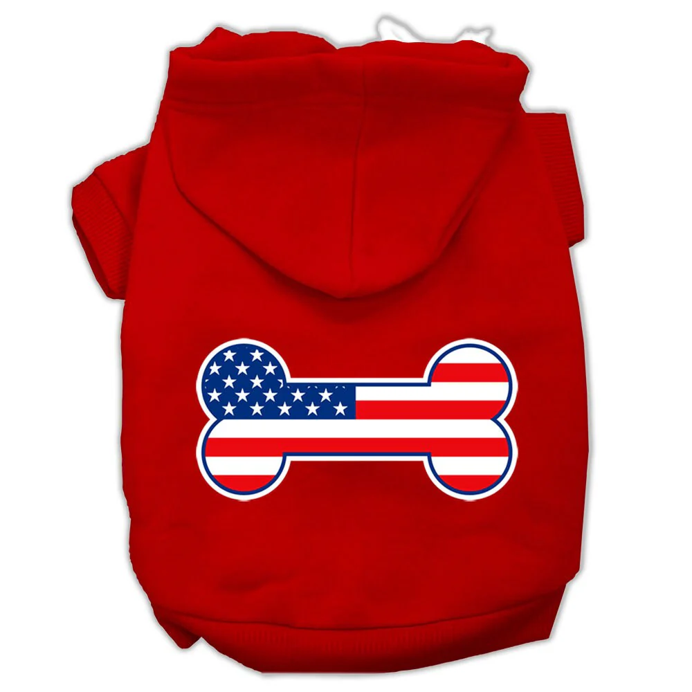 Pet Hoodie "Bone Shaped American Flag" - Image 6