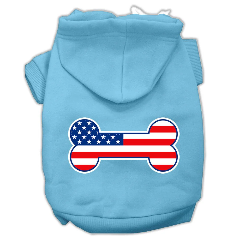 Pet Hoodie "Bone Shaped American Flag" - Image 8